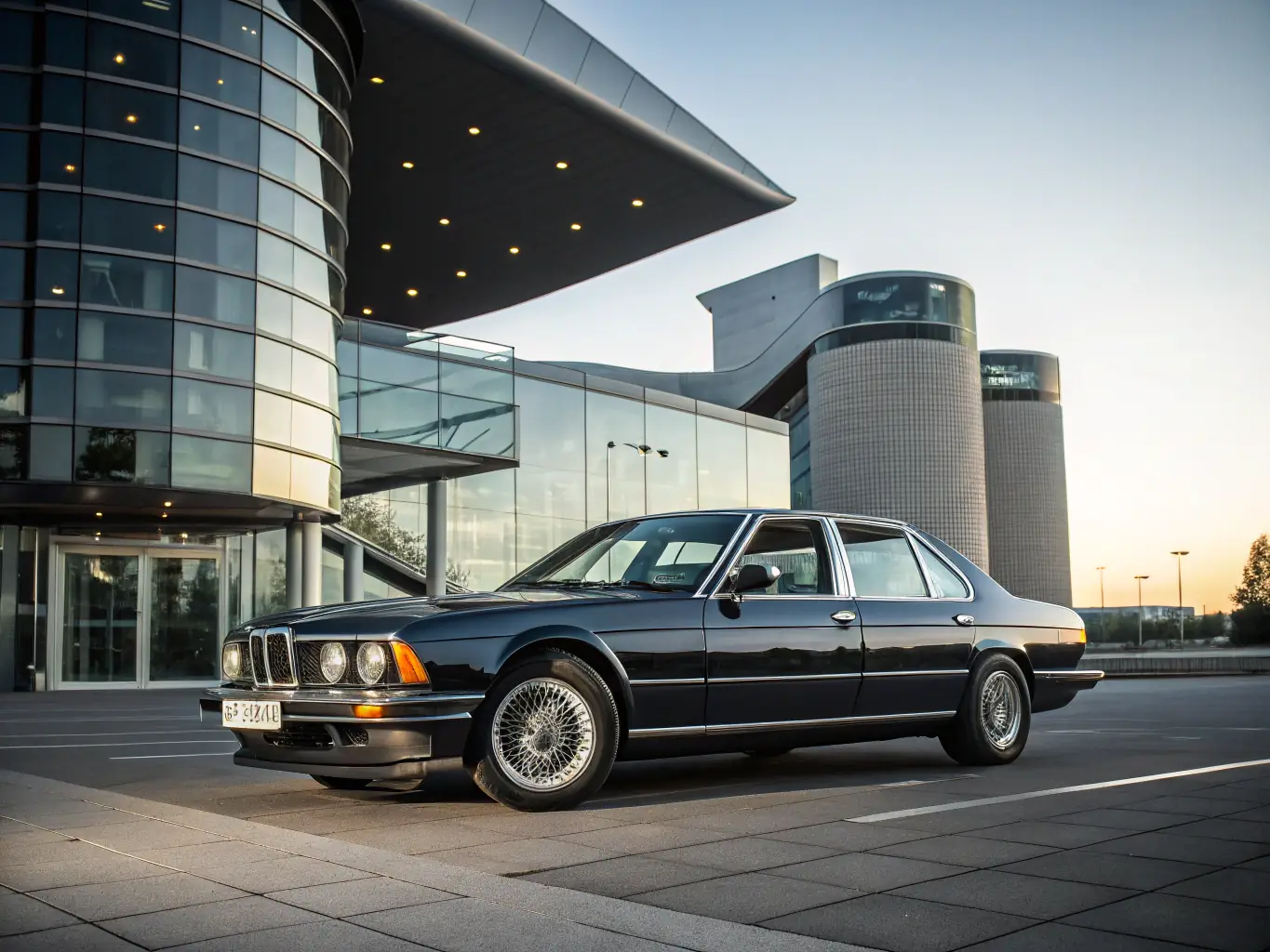 A modern, low-mileage BMW 3 Series sedan parked in front of the Quality Auto Sales Somerset garage, showcasing its sleek design and modern features.